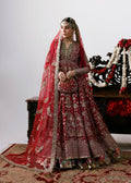 Hussain Rehar Raw Silk Chandheri Lehanga 3 Piece Dress | S005