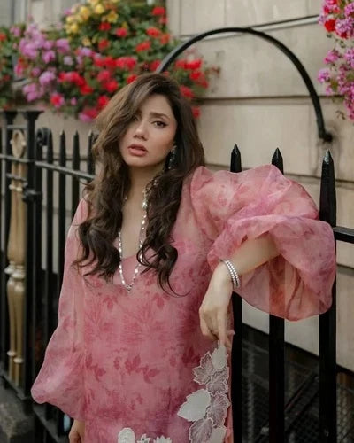 Sania Maskatiya Organza Luxury Embroidered 3 piece dress - S038