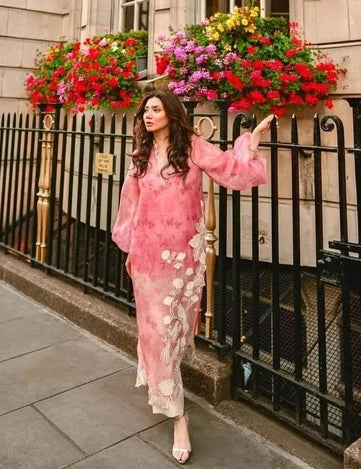 Sania Maskatiya Organza Luxury Embroidered 3 piece dress - S038