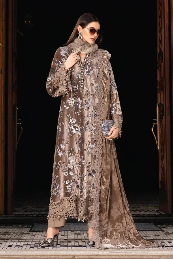MariaB Velvet Micro 9000 Hand Embellished & Embroidered 3 Piece Dress - S057