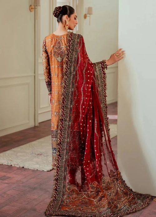 Baroque Chiffon embroidered hand embellished 3 piece dress - S050