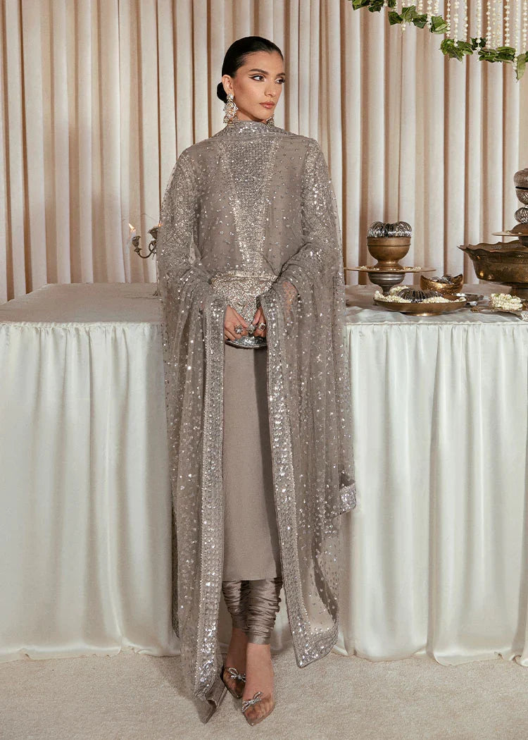 Hussain Rehar Hand Made Luxury Pret Collections LUCENT Raw Silk 3 piece - S060