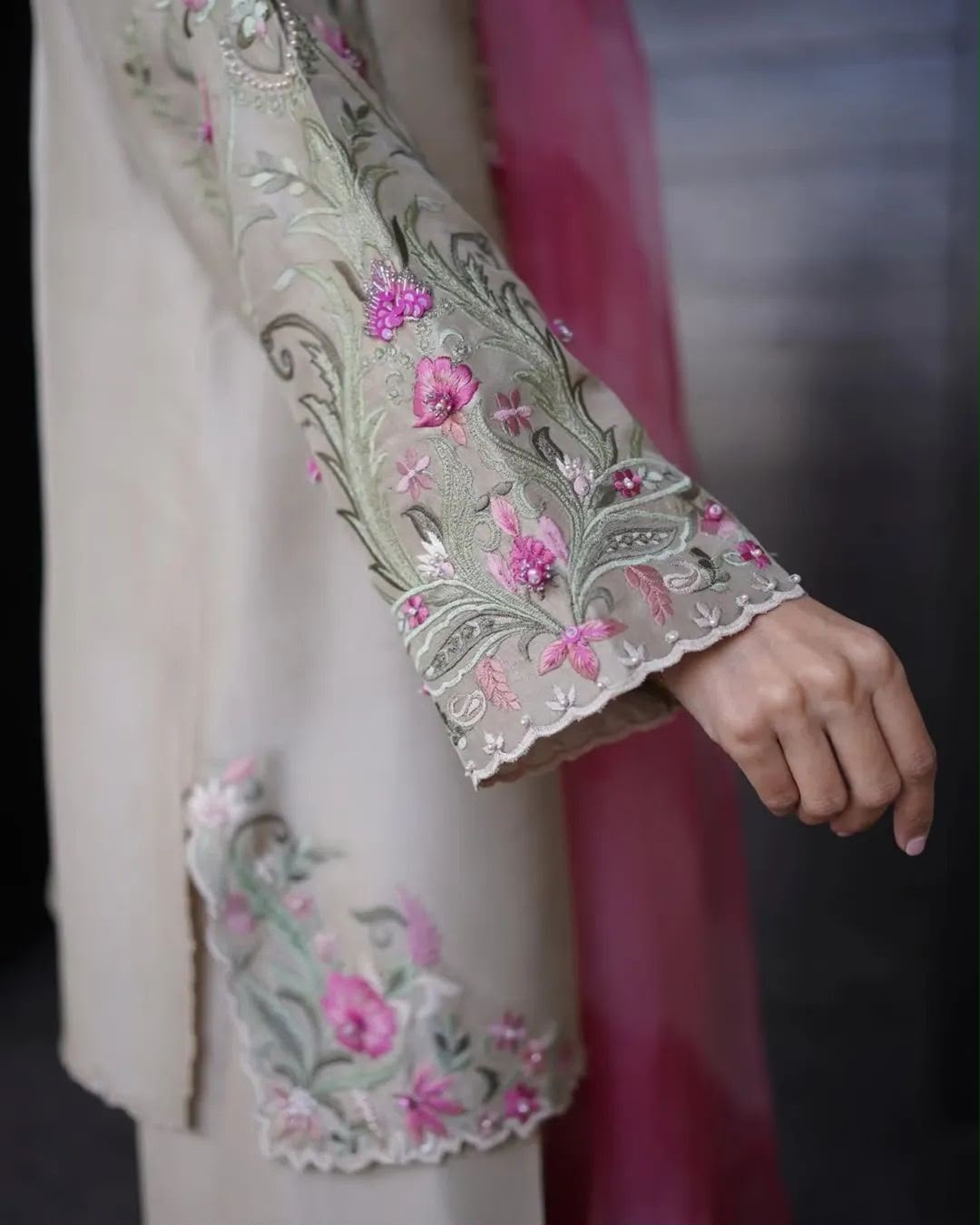 Vaniya Luxury Shamoz Silk Embroidered 3 piece dress | S023