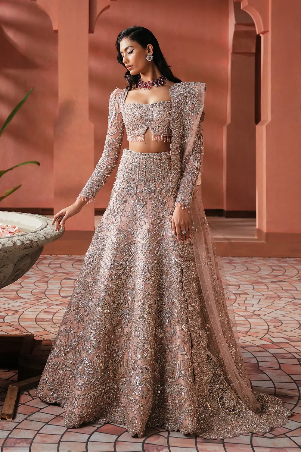 Soraya CATHERINE Net Hand Embellished & Embroidered Maxi - S053