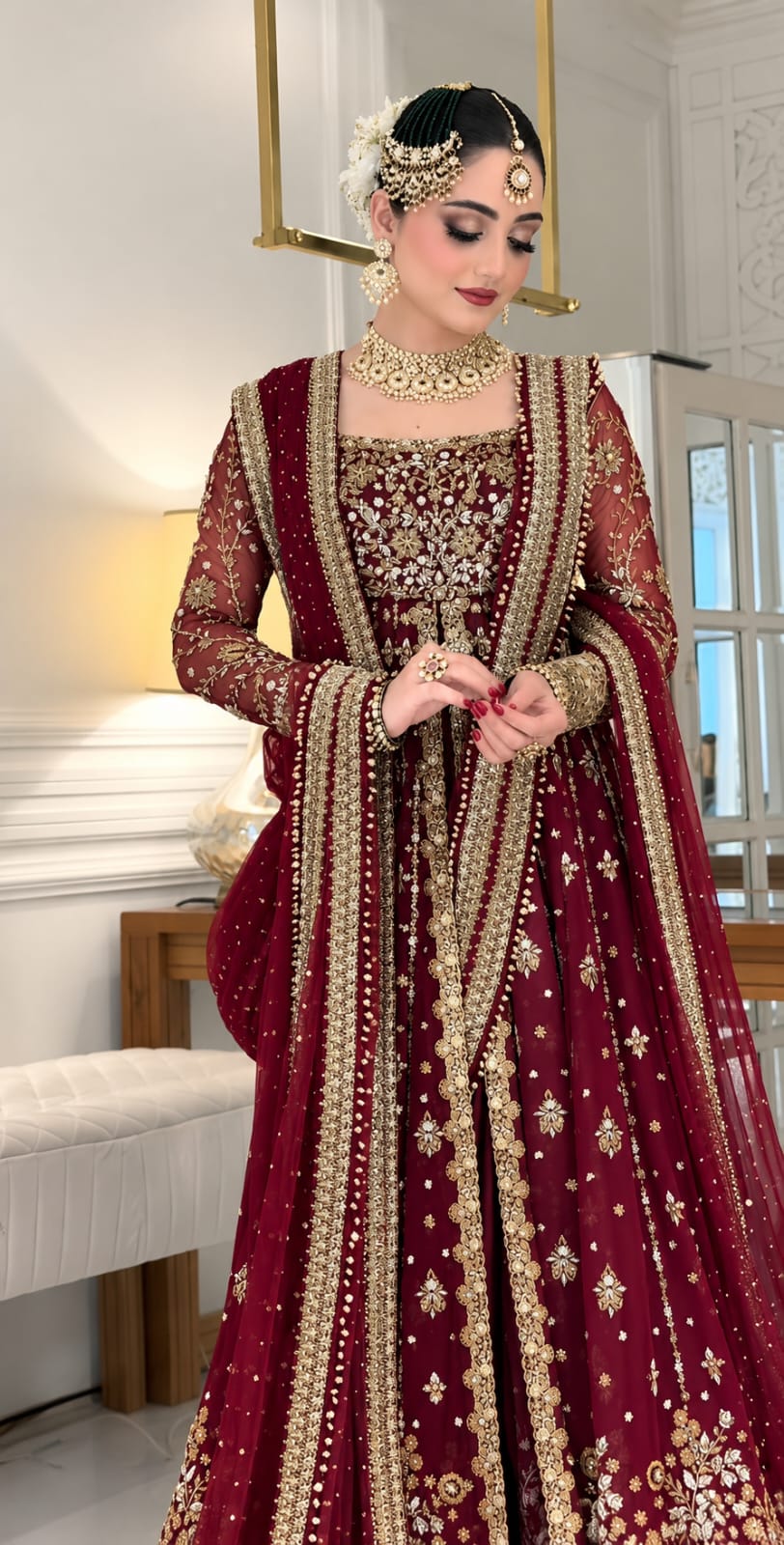 Haris Shakeel Chiffon Hand Embellished & Embrodiered Max - S052