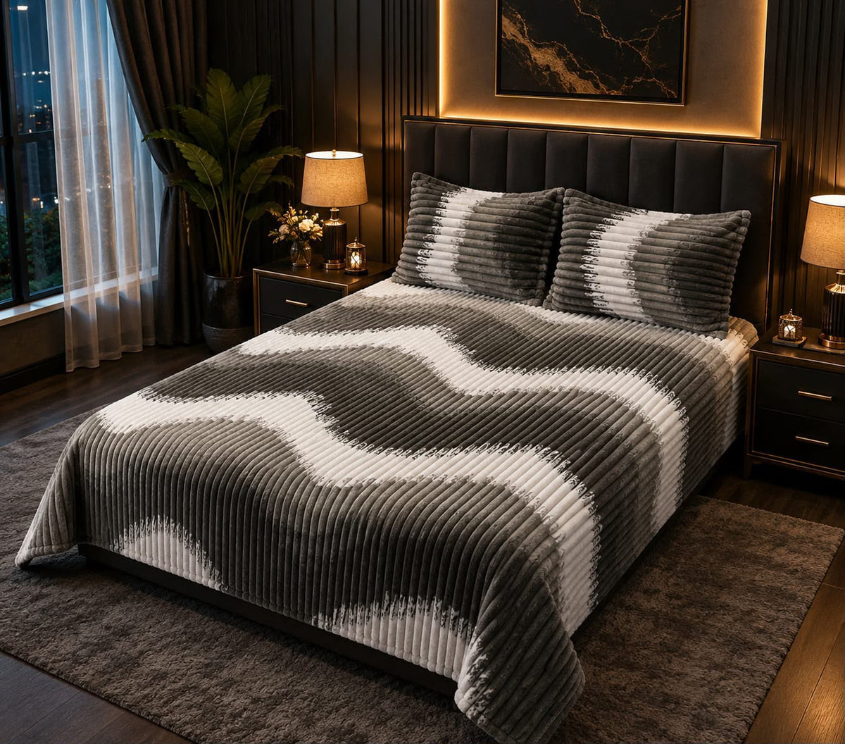 Premium Puffy soft King Size Bed sheet | S010