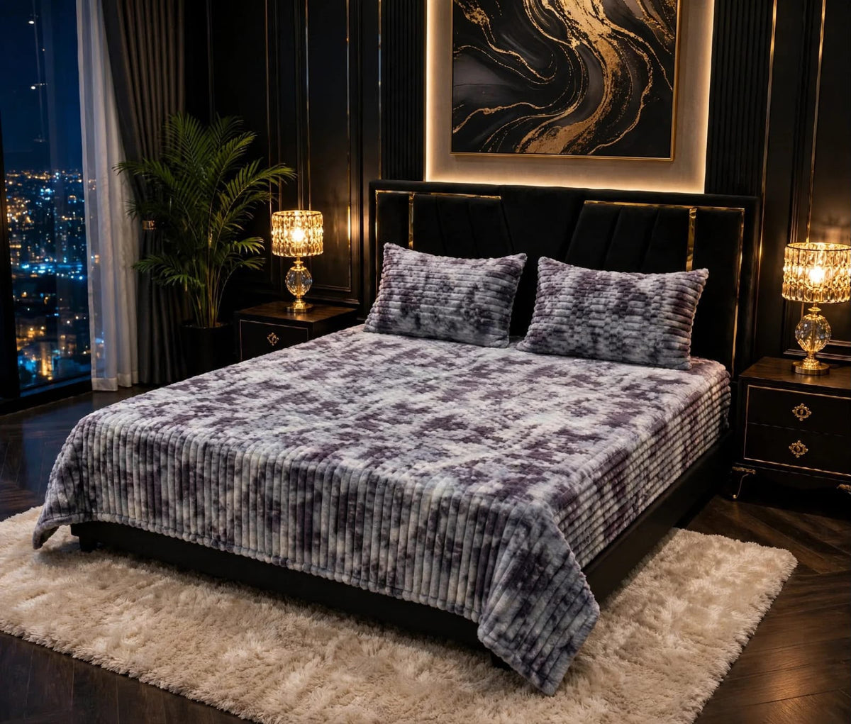 Premium Puffy soft King Size Bed sheet | S011