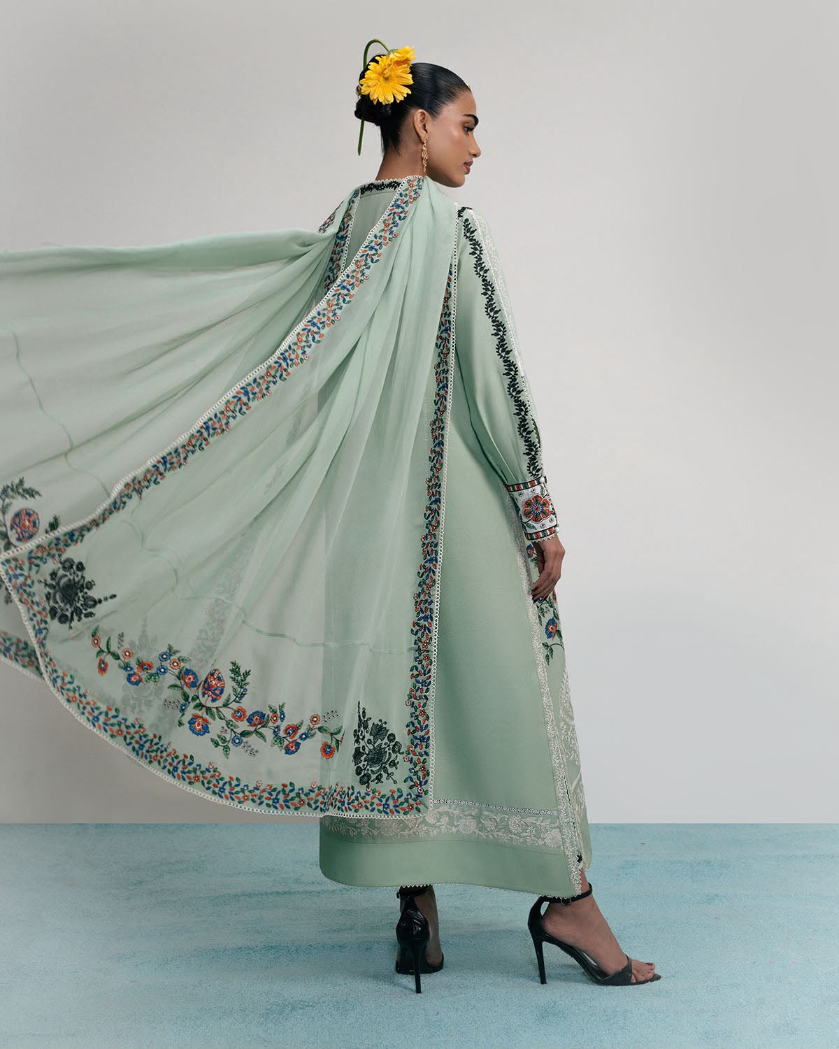 Hussain Rehar Luxury Embroidered 3 Piece Dress  - S027