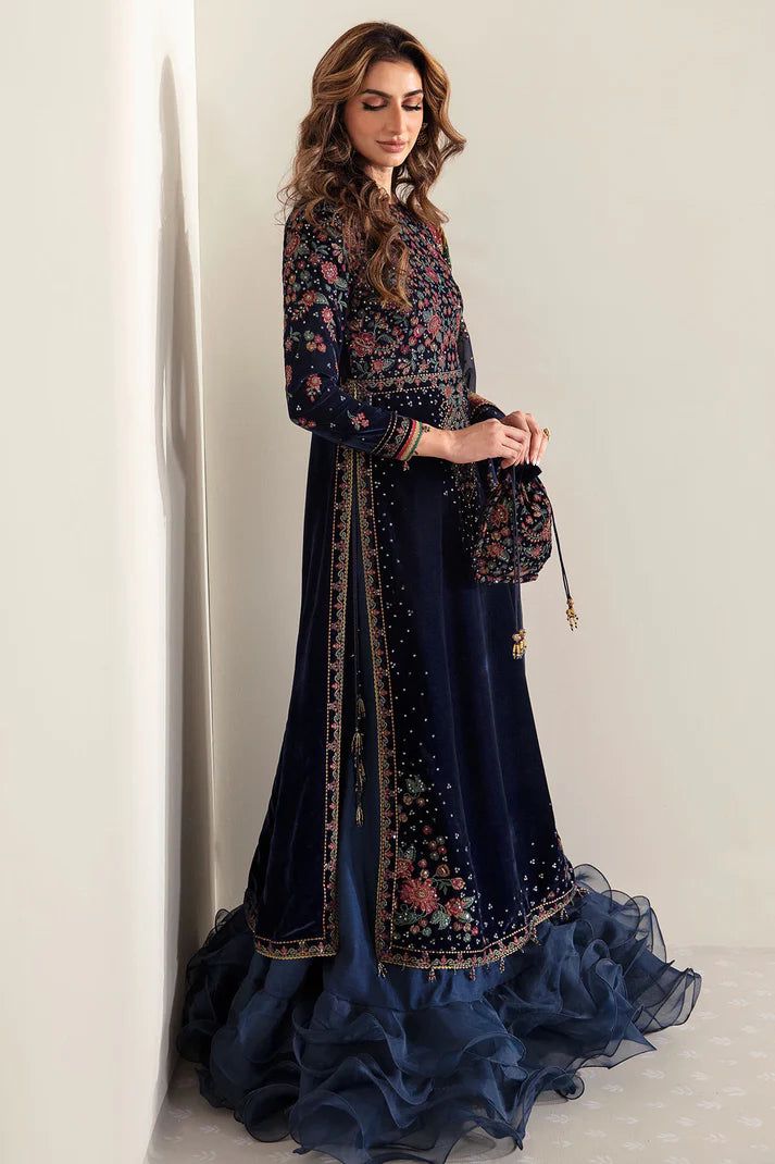 Jazmin Velvet 5000 Micro Embroidered  3 Piece dress - S024