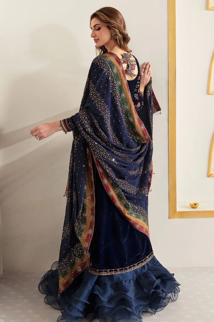 Jazmin Velvet 5000 Micro Embroidered  3 Piece dress - S024