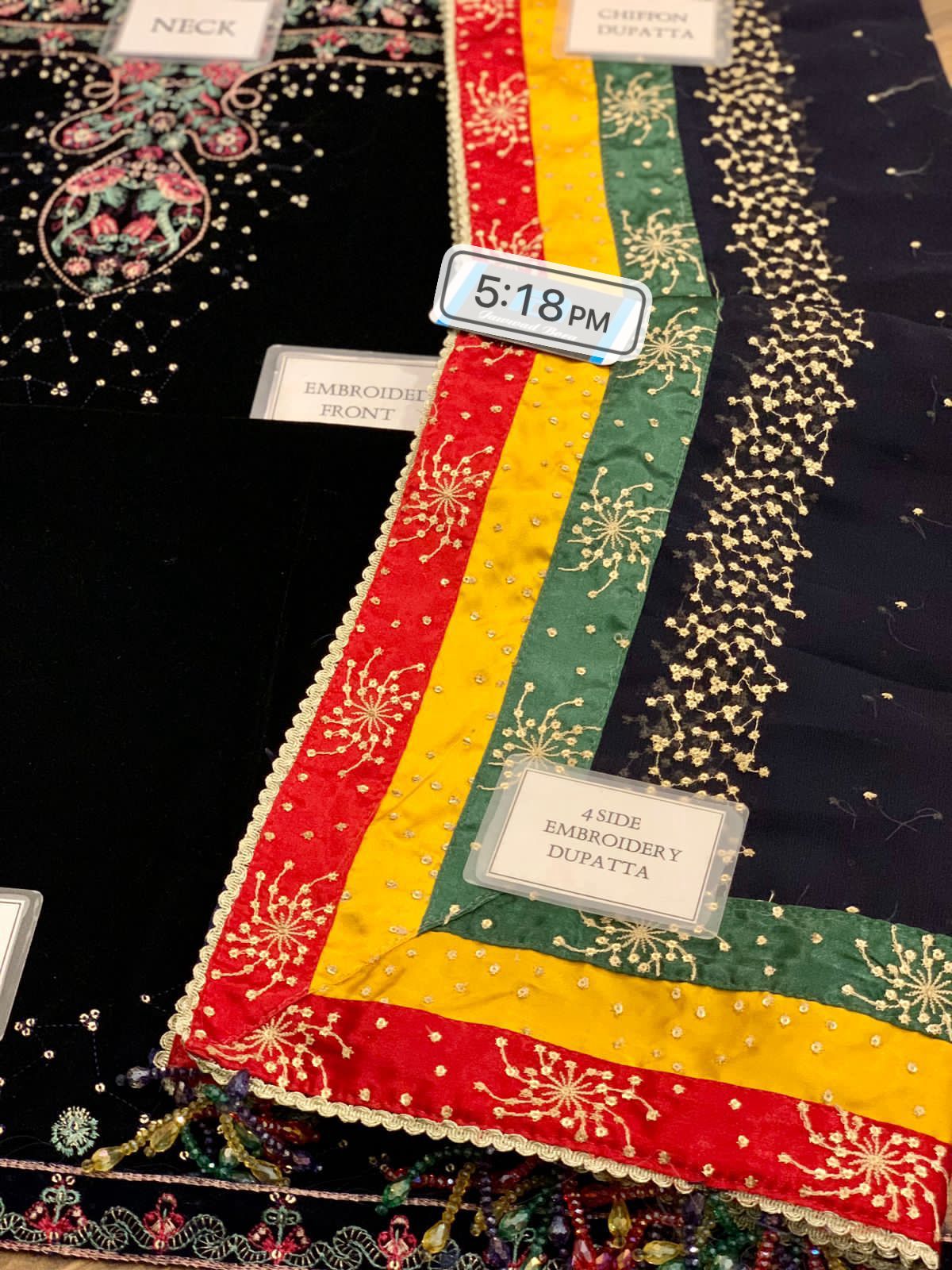 Jazmin Velvet 5000 Micro Embroidered  3 Piece dress - S024