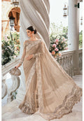 Maria.B SKIN BEIGE Chiffon Saree  - S069