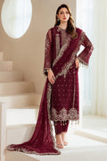 Alizeh Chiffon Embroidered Hand Embellished 3 Piece dress  - S070