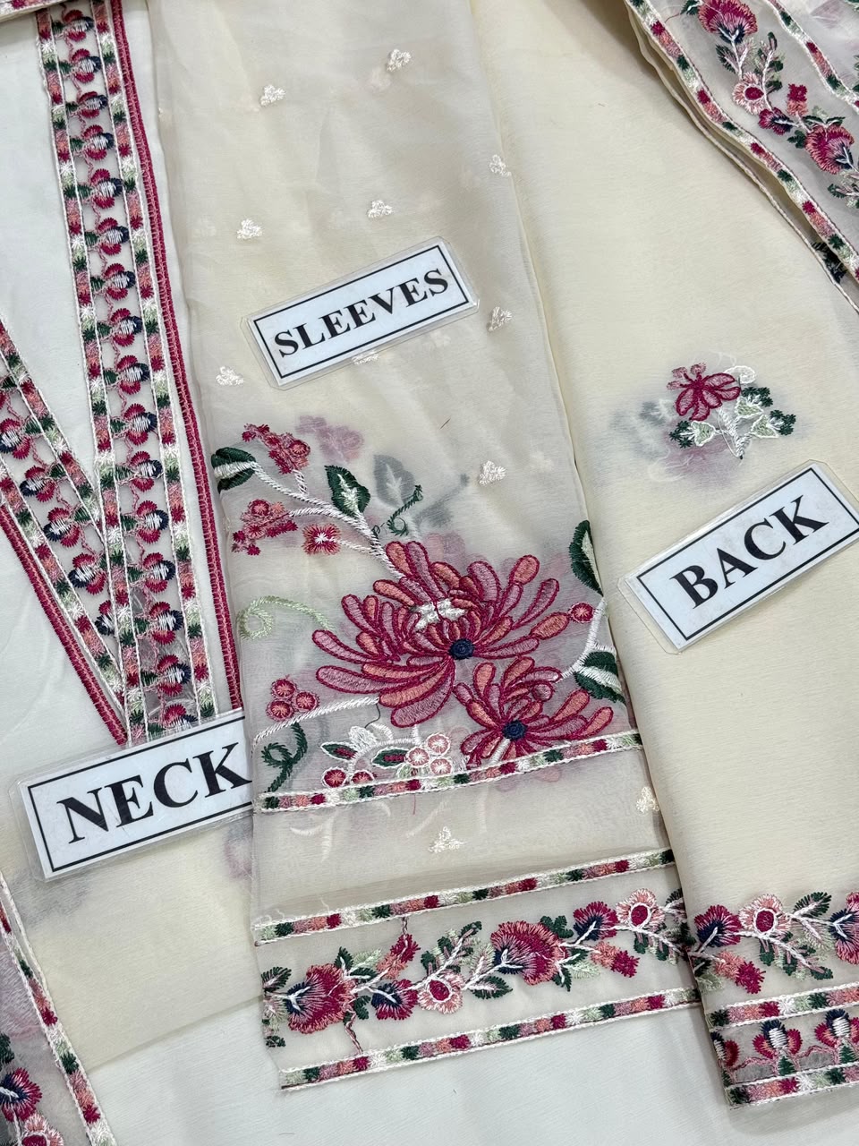 Alizeh Chiffon Embroidered 3 Piece Dress  - S075