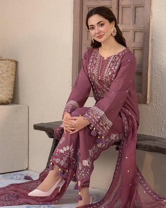 Jade Dhanak Luxury Embroidered 3 Piece Dress - S079